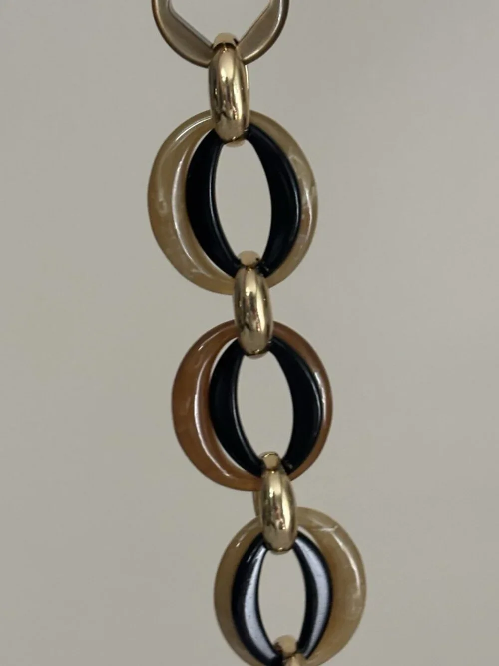Ann Taylor Chunky Brown Black Layered Resin 19